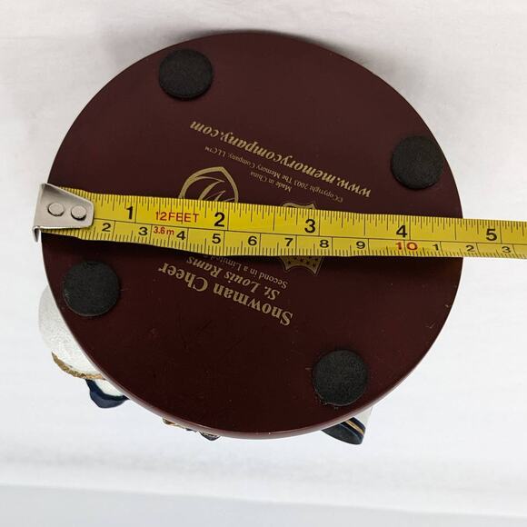 St. Louis Rams Snowman Cheer Snow Globe Christmas Second Limited Series 7" Tall - Picture 12 of 12